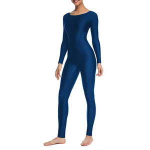 Combinaison longue à manches longues unie pour femme, taille haute, effet ventre plat, col rond, coupe ajustée, toutes saisons - Product Image 6