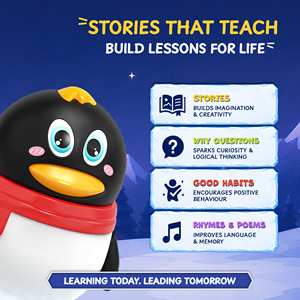 Pengo Dancing Penguin Educational Musical Toy for 2-4 Years-Rechargeable for Speaker Storytelling Learning Rhymes <b>ABS</b> - Product Image 5