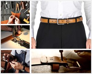 Cinturón de Cuero Vacuno para Hombre, Estilo Casual, Hebilla de Aleación, Cinturón de Cuero Genuino, Duradero, Moldeado en una Sola Pieza - Product Image 4
