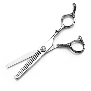 Ciseaux de coiffure professionnels, ciseaux de coiffeur 5,5 pouces, outil de coupe et d'éclaircissement, outil de barbier manuel en acier inoxydable - Product Image 2