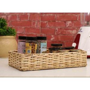 Best Quality Wholesaler Rattan <b>Storage</b> Serving <b>Rectangle</b> <b>Basket</b> For Dining Tabletop Decoration Washroom Usage Multipurpose Deco - Product Image 5