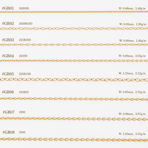 Collar de Cadena de Oro Sólido de 18K, 14K y 10K, Diseño Japonés de Moda, Nakagawa Corporation P10 (N), Fabricante Original Japonés - Product Image 2