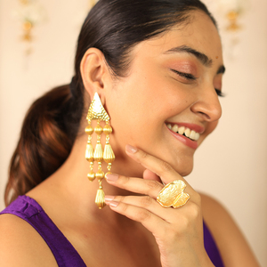 Pendientes de Pirámide Chapados en Oro, Estilo Bohemia para Mujer, Joyería de Moda para Fiestas y Ocasiones Especiales, Pendientes Colgantes de Aleación - Product Image 4