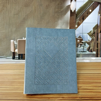 Porte-menus en cuir PU de haute qualité, durable, avec logo personnalisé plaqué nickel, couleur au choix pour hôtels, restaurants, bars - ISO