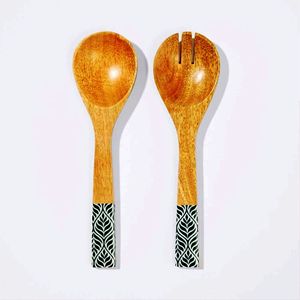 Luxury Item Blue Color <b>Salad</b> Serving Set Eco-Friendly Dishwasher Safe <b>Salad</b> <b>Tools</b> Home Kitchen Made in India - Product Image 6