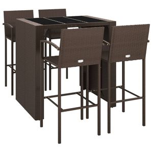 Ensemble de bar de jardin marron et noir - Product Image 3