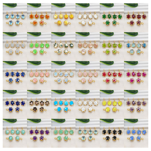 Dijes de Piedra Lunar Melocotón en Forma de Estrella, Electrochapados en Cobre, 10mm, Briolette, para Fabricación de Joyas - Product Image 6
