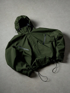 Mens Custom Logo Water Resistant Nylon Hoodies Tracksuit LOW MOQ Stand Collar Zip Jacket Adjustable Pants Outdoor Supplier - Product Image 3