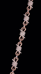 Luxury Rose Gold Plated Moissanite S925 <b>Statement</b> <b>Necklace</b> Link Chain Unisex Everyday Wear - Product Image 3