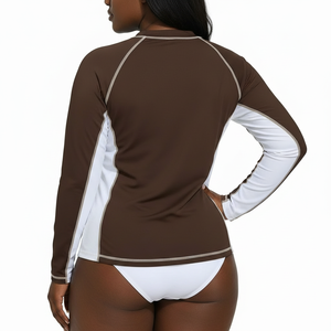 Women Long Sleeves Rash Guards and Swim Shorts Swim Pants Swimsuits Swimwear Beachwear for Ladies - Product Image 3