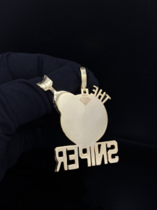 Pendentif personnalisé Iced Legacy Flame, plaqué or, diamant, bijoux hip-hop pour homme, charme Ice Legacy - Product Image 3