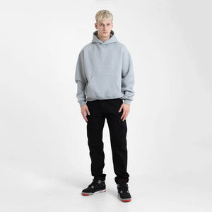 Sudadera Deportiva Casual para Hombre, 100% Algodón, Invierno, Talla Grande, Logotipo Bordado, Felpa Francesa, Ecológica - Product Image 6