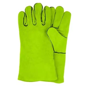 Gants de soudage en cuir de vachette pleine fleur de qualité supérieure, résistants à la chaleur, avec manchette de sécurité pour la protection des mains et les soins personnels - Product Image 2