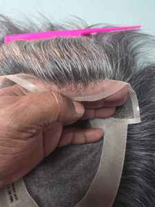 Peluca de Cabello Remy Chino Mono Front Lace Taz de Calidad Premium con Trama Única y Estilos de Ondas Profundas Naturales - Product Image 2