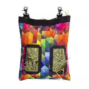 Nueva Bolsa de Heno de Alimentación Lenta Abierta de Poliéster de Alta Calidad para Caballos con Cuerda, Diseño Resistente, Correas Ajustables 50x20x40cm - Product Image 6