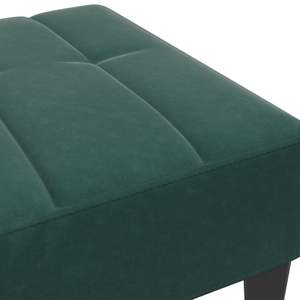 Reposapiés de terciopelo verde oscuro con madera contrachapada y plástico, diseño compacto y sencillo para taburetes y otomanas - Product Image 6