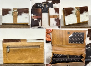 New Real Handmade Genuine Cowhide Leather <b>Wallets</b> for Women Slim <b>Wallet</b> Bifold Hot Selling Leather Western Clutch Purse <b>Wallets</b> - Product Image 3