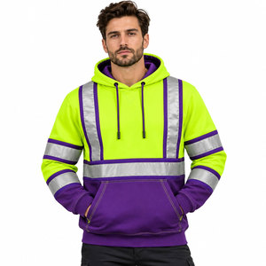 Sudadera con Capucha de Seguridad ANSI Clase 3, Personalizada con Logotipo, de Alta Visibilidad, Reflectante y Ligera para Hombre - Product Image 2