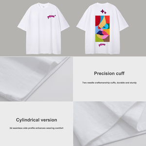 เสื้อยืดเปล่าแบบยูนิเซ็กซ์ ไซส์พลัส 220 กรัม สตรีทแวร์ ทรงปกติ ผ้าหนา 100% คอตตอน ลำลอง พิมพ์ลายตัวอักษร - Product Image 5