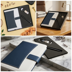 Aurelux RE037 Leatherette A5 Multicolor Diary <b>Notebook</b> Pen <b>Set</b> Premium Professional Office Use Custom Logo Corporate Gift - Product Image 4