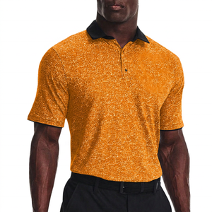 Polo à manches courtes en tricot pour homme, imprimé à pois noir et blanc, décontracté, respirant, coupe classique - Product Image 4