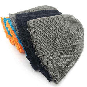 Bonnet en tricot unisexe, couleur unie, chaud pour l'hiver, style décontracté pour adultes, circonférence de la tête 56-58 cm - Product Image 1