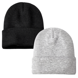 Gorro de Invierno Unisex de Color Sólido, 100% Acrílico, Tejido de Punto Jersey, Gorro de Esquí Ajustado, Estilo Casual para Adultos, 56-58CM - Product Image 4