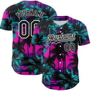 High Quality 100% Polyester Baseball Jersey Breathable Quick Dry Sportswear Customized Printed Logo Customized Team Name Low MOQ - Product Image 4