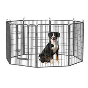 40\" Heavy Duty Outdoor Dog Playpen with 8 Panels and Doors Temporary Pet Fence for Play & Exercise - Product Image 1