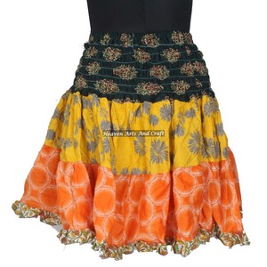 Gypsy Indian Boho Stylish Mini Rara Hippy Festival <b>Skirt</b> Breathable Cotton <b>Patchwork</b> Summer Wear Sexy Mini <b>Skirt</b> - Product Image 6