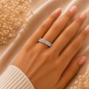 Ethnic Round Cut Lab Grown Diamond Ring 925 Silver 9kt, 14kt, 18kt Gold Diamond Rings for Women's Engagement Ring - Product Image 2