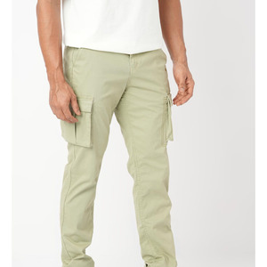 Pantalones Cargo para Hombre, 100% Algodón, Múltiples Bolsillos, Estilo Casual, Cintura Media, Cierre de Botones, Ropa de Otoño, Alta Calidad - Product Image 4
