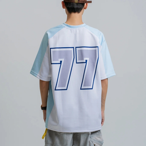 Red Mesh Football Jersey V-Neck Short Sleeve Number 88 Printed Men's Breathable Athletic Apparel Relaxed Fit All Seasons - Product Image 4