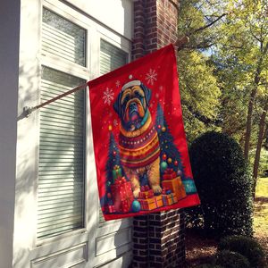 Bouvier des Flandres vacaciones Navidad gran porche decorativo patio Banner poliéster casa tamaño colgante de pared - Product Image 2