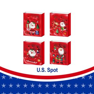 Confezione da 12 sacchetti regalo di natale rossi con manici di dimensioni assortite con cartoni animati di alberi per decorazioni di compleanno e feste 12 pz - Product Image 6