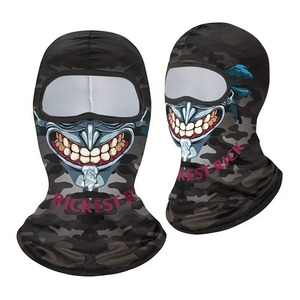 Cagoule personnalisée imprimée avec un motif de tête de lion, unisexe, masque facial complet pour l'extérieur, respirant, imperméable, en acrylique, broderie à la main - Product Image 2