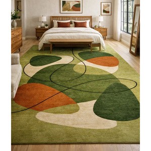 พรมตกแต่งห้องนั่งเล่น พรมทอมือ พรมขนสัตว์ - Product Image 4