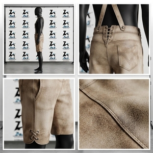 Lederhosen Bávaros Vintage Ecológicos para Hombre, Más Vendidos, de Cintura Media, Largos hasta la Rodilla, Estilo Gótico Tradicional - Product Image 4