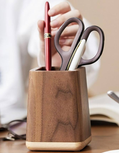 Wood <b>Pen</b> Holder Factory Wholesale <b>Set</b> Pieces of Solid Wood <b>Pen</b> Holder Tabletop Decorative <b>Pen</b> Container Promotional <b>Pen</b> Holder - Product Image 6