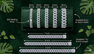 Pulsera Cubana de Alta Calidad, Estilo Hip Hop, de 6mm y 16mm, de 7 y 9 Pulgadas, para Hombre, en Plata 925, con Eslabones Resistentes - Product Image 2