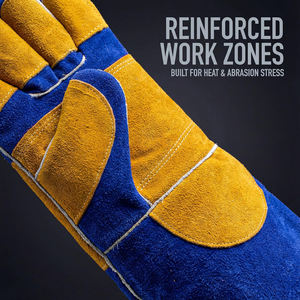 Guantes de Soldadura TIG de Cuero Vacuno de Alta Resistencia, Resistentes al Calor y al Fuego, Flexibles, Transpirables, Guantes de Seguridad Industriales para Trabajo - Product Image 4