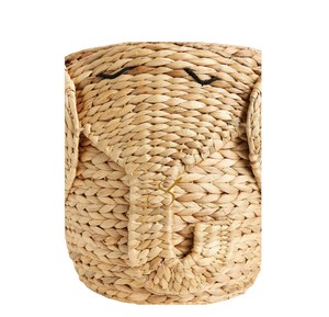 Cesta de Almacenamiento de Jacinto de Agua con Forma de Elefante Adorable, Contenedor Organizador de Juguetes Tejido con Forma de Animal para Habitación Infantil - Product Image 5