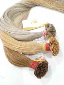 Extensions de cheveux à clips pré-collées en kératine italienne, 100% cheveux vierges vietnamiens Remy, 8-32 pouces, toutes les couleurs, soyeuses - Product Image 5