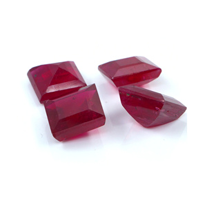 Rubis naturels de Bangkok, carrés calibrés de 4,5 mm, pierres précieuses de rubis naturelles facettées, prêtes à l'emploi pour la création de bijoux - Product Image 1