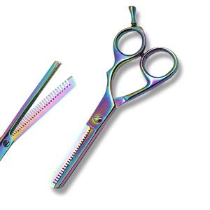 Ciseaux de coiffure Rainbow en acier inoxydable à 30 dents, pour droitiers, manche long, usage professionnel en salon - Product Image 3
