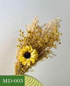 Ramo de Flores Secas Amarillas, Arreglo Floral Artificial, Hierba Silvestre Beige, Decoración del Hogar, Decoración de Mesa - Product Image 1