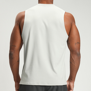 Quick Dry Running <b>Singlet</b> Workout Tank Top <b>Men</b> Gym Sport Mesh Vest 100% Polyester Tank Top - Product Image 3