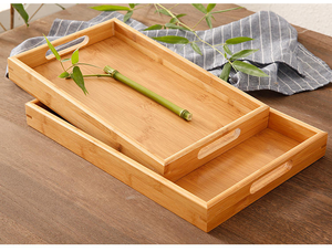 Bamboo Wooden <b>Tray</b> Household Rectangular <b>Tea</b> <b>Tray</b> Japanese Style Wooden <b>Tray</b> Flat Handle - Product Image 5