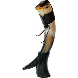 Support pour corne à boire Viking, fait main, étanche, style tasse à bière médiévale, cadeau d'affaires pour garçons d'honneur - Product Image 1