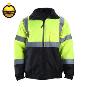High Visibility Long Sleeve Workwear Custom Logo Winter Waterproof Construction <b>Men</b> Work Hi Vis Safety <b>Reflective</b> <b>Jacket</b> - Product Image 1